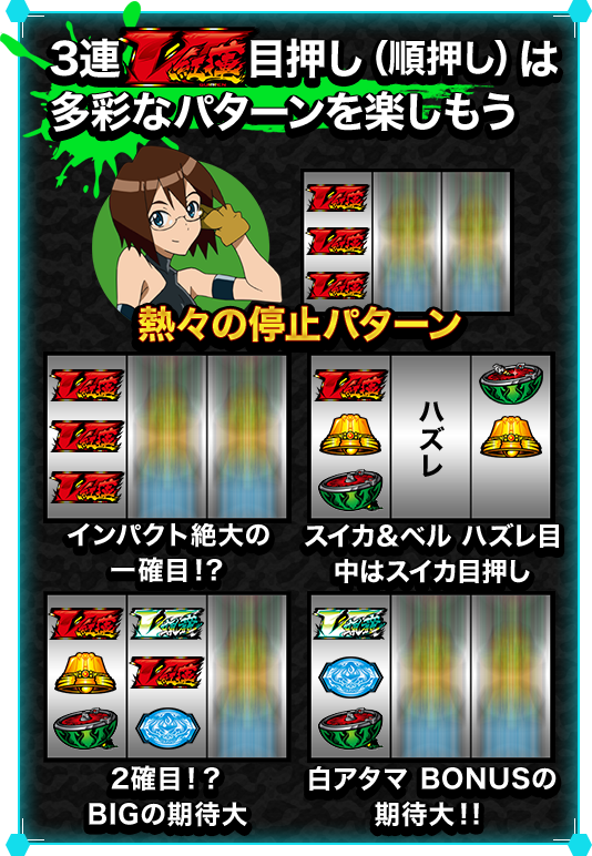 3連目押し（順押し）は多彩なパターンを楽しもう